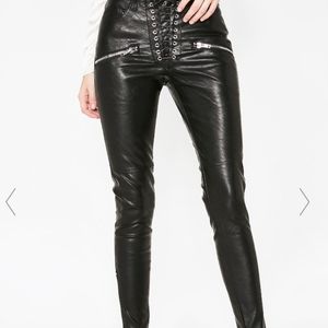 Current Mood Pandemonium Lace up leather pants